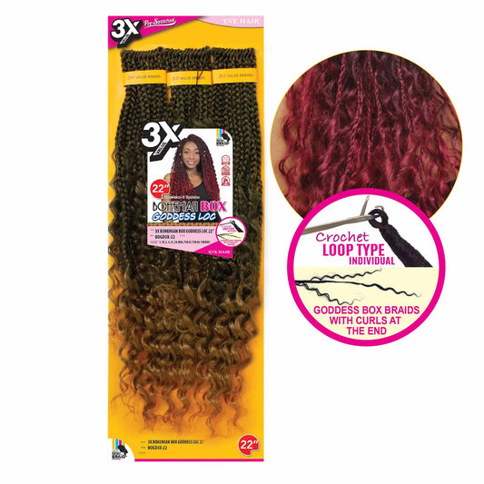 Eve Hair - 3X Bohemian Box Godess Loc 18"