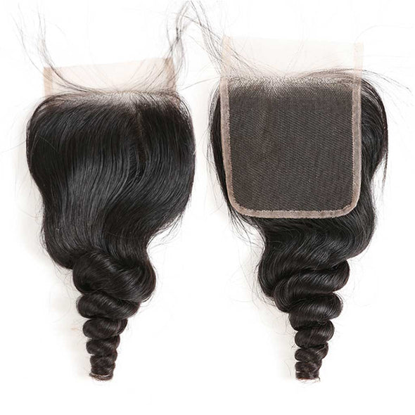 4x4  Transparent Loose Wave Closure