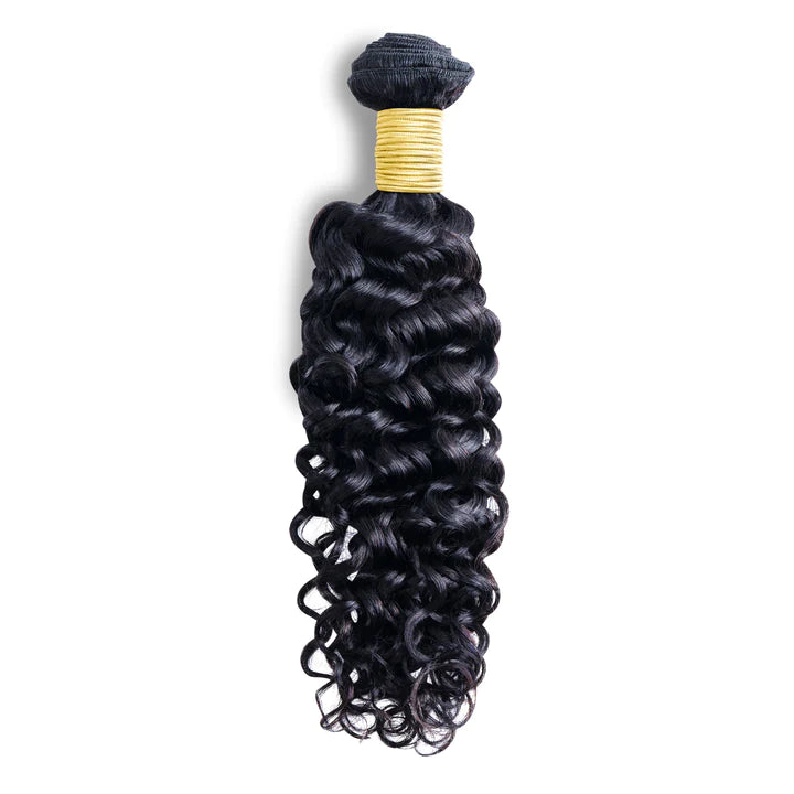 Water Wave Hair Bundles - Natural Black, 100% Virgin Human Hair Extensions, Edna Rose Beauty