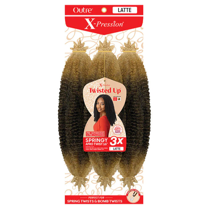 Outre X-Pression Twisted Up 3X Springy Afro Twist 16”